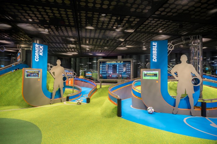 Eine interaktive Attraktion für grosse und kleine Kinder ist der «Fussball-Flipperkasten». FOTO: FIFA MUSEUM